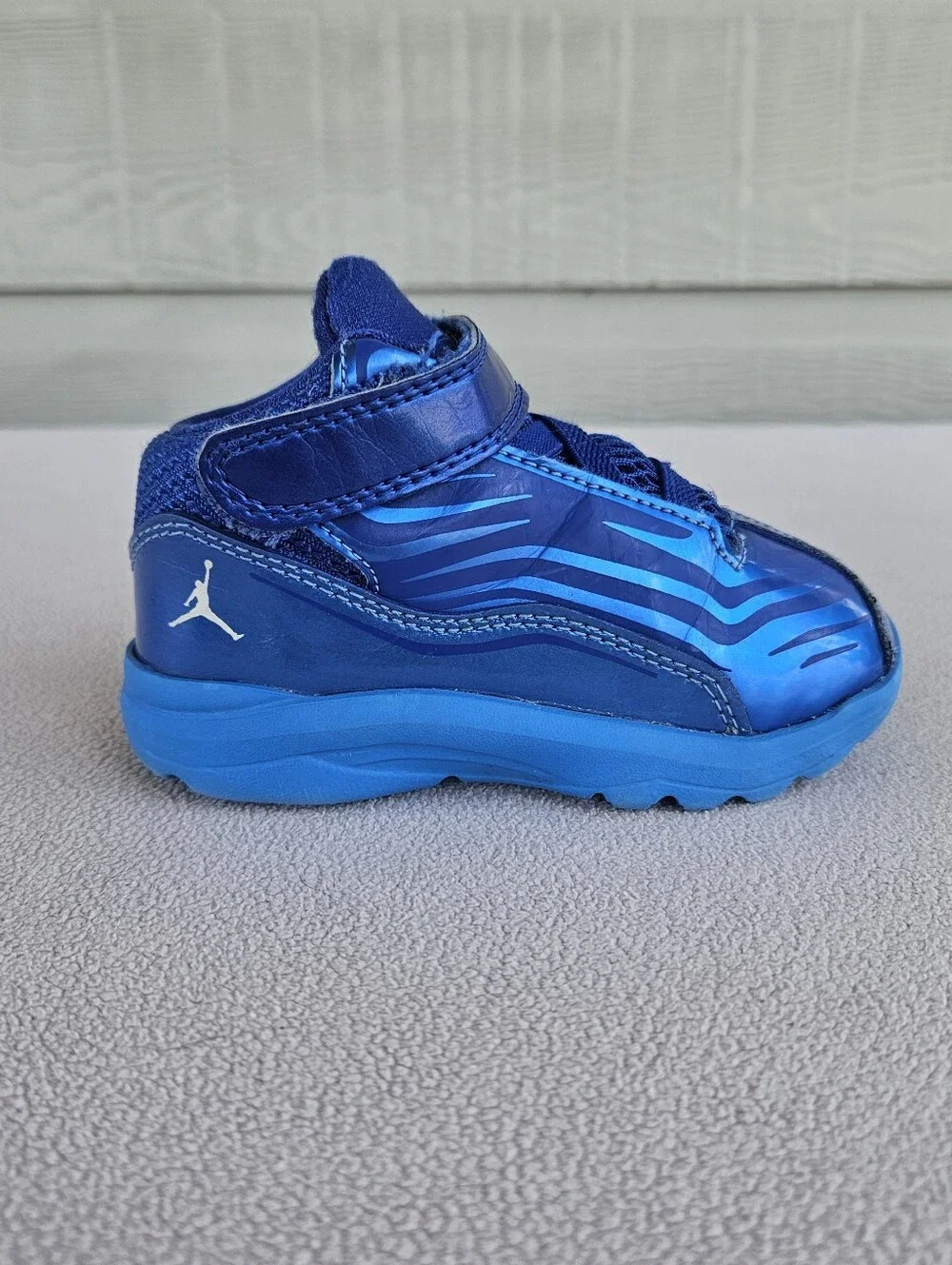 Nike Jordan Aero Mania TD Sneaker Toddler SZ 7C Blue Hook & Loop 555379-405